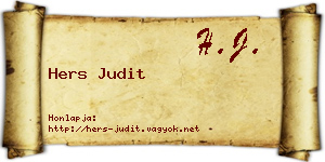 Hers Judit névjegykártya